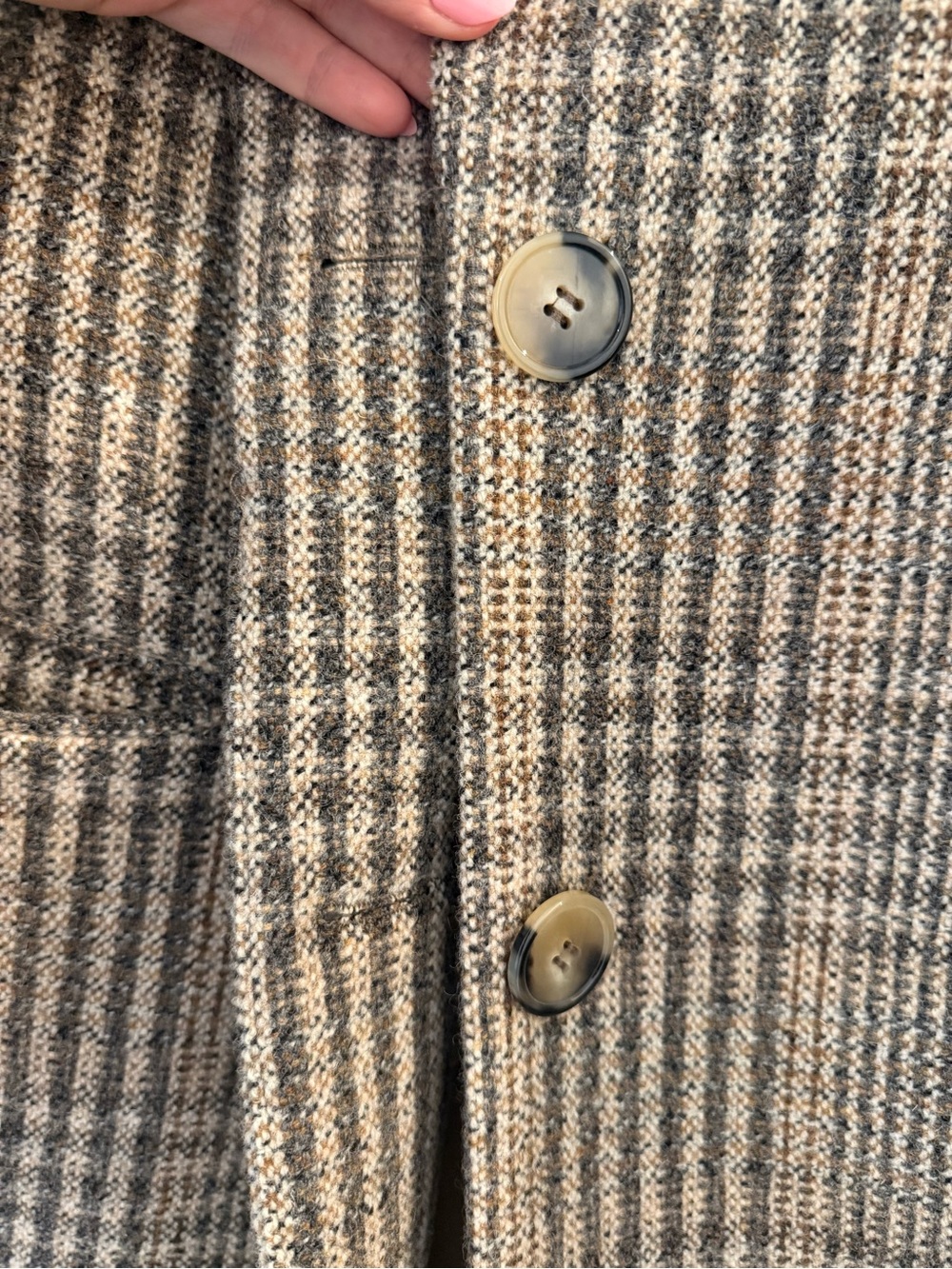 NWT Isabel Marant Etoile Limiza Check Virgin Wool Coat Beige Jacket 40 US 8 L - Picture 9 of 15